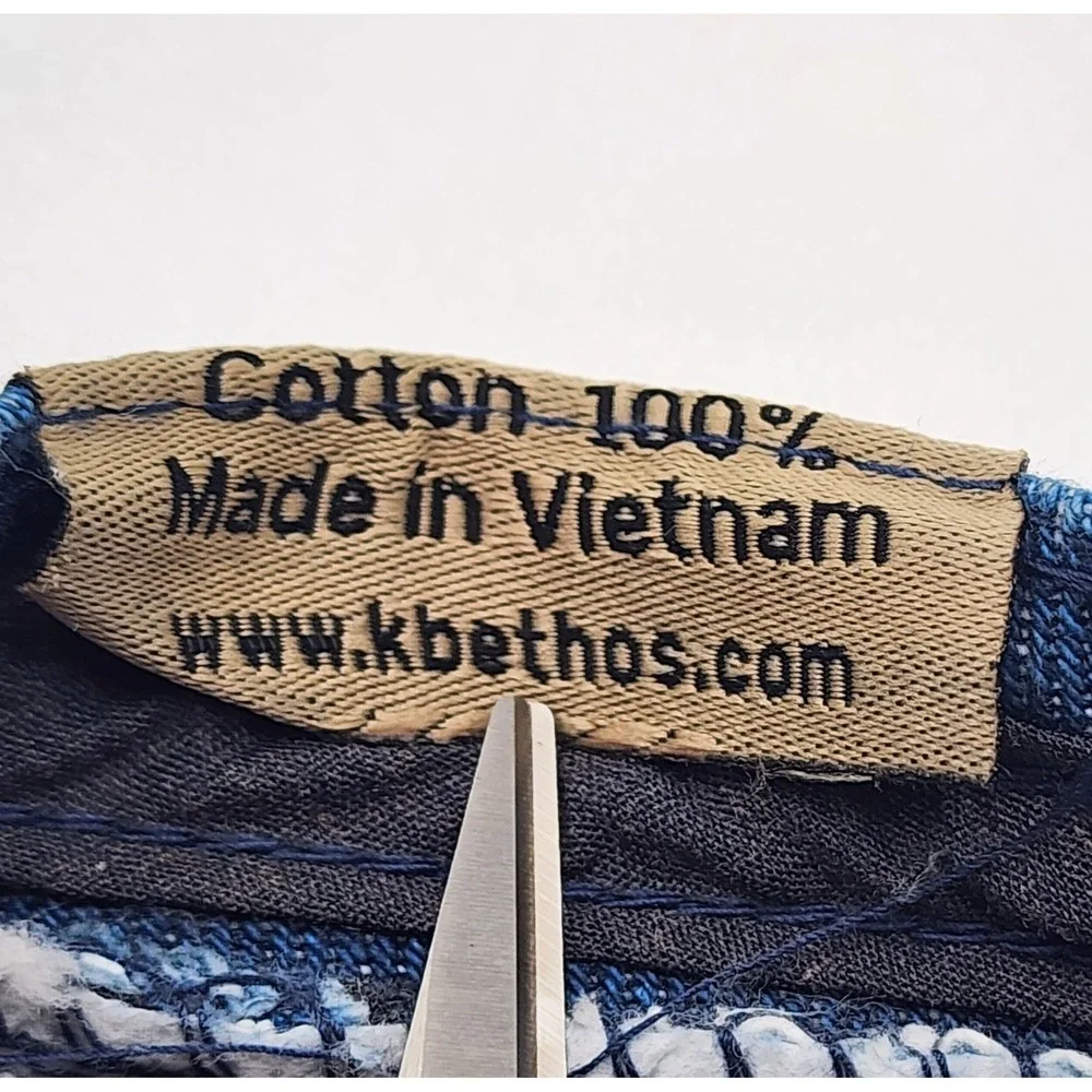 KB ETHOS VINTAGE DENIM DISTRESSED TRUCKER BASEBALL HAT CAP BULL SKULL PATCH